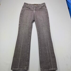 Wrangler Jeans Q-Baby Ultimate Riding Bootcut Brown Gray Wash Womens 7/8 x 34